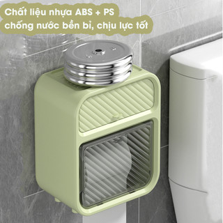 Hộp đựng giấy vệ sinh ECO treo tường 2 trong 1, hộp đựng giấy chất liệu ABS + PP cao cấp chống nước