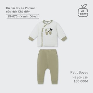 La pomme set sơ sinh La Pomme Chó đốm Xanh (Olive) cho bé sơ sinh