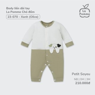 La pomme set sơ sinh La Pomme Chó đốm Xanh (Olive) cho bé sơ sinh