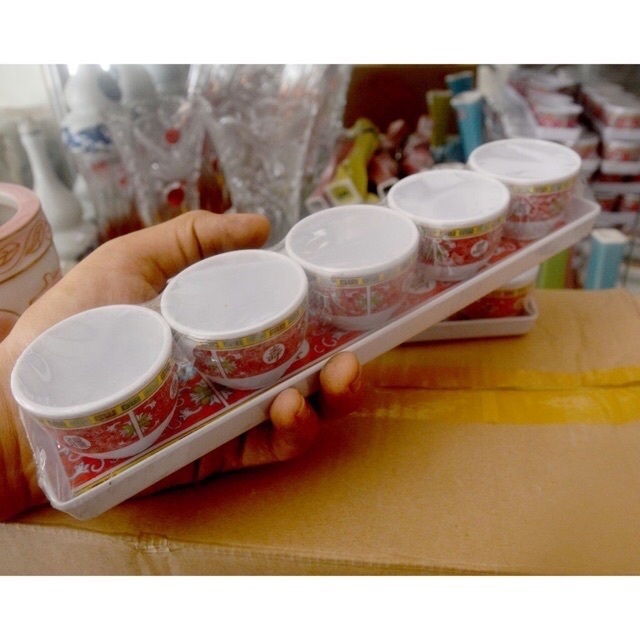 Bộ Chung Cúng Nhựa Mica 3 Chung, 5 Chung