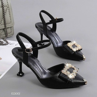 Giày cao gót nữ 7cm, phong cách công sở, chất liệu da mờ cao cấp, bịt mũi G02