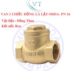 VAN 1 CHIỀU ĐỒNG LÁ LẬT MIHA- PN 16 DN50 đên DN100