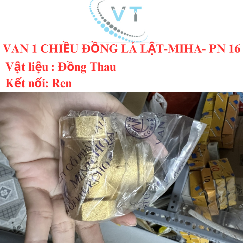 VAN 1 CHIỀU ĐỒNG LÁ LẬT MIHA- PN 16  DN50 đên DN100