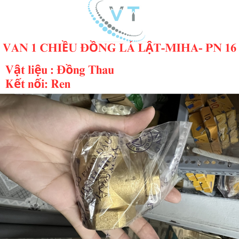 VAN 1 CHIỀU ĐỒNG LÁ LẬT MIHA- PN 16  DN50 đên DN100