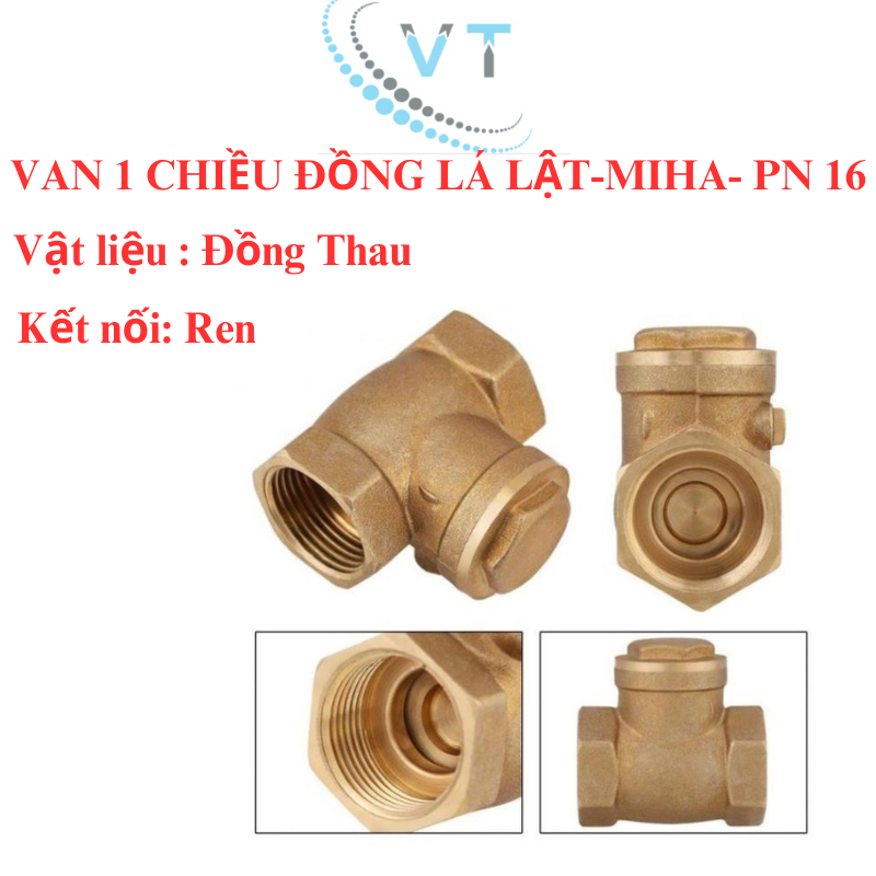 VAN 1 CHIỀU ĐỒNG LÁ LẬT MIHA- PN 16  DN50 đên DN100