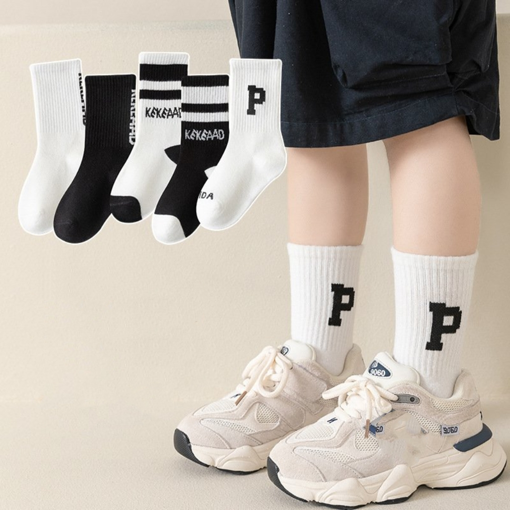 Vớ Tất trẻ em (COMBO 5 ĐÔI) cao cổ chữ SUPER phong cách trẻ trung và năng động.