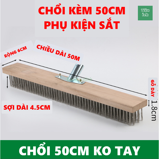 Chổi sắt cầm tay không rỉ chà rửa vệ sinh rong rêu ố vàng nền sân vườn ...