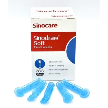 Kim lấy máu Sinocare 4 cạnh đầu tròn 1 hộp 50 kim