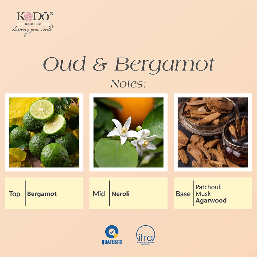 Ảnh Tinh Dầu Nước Hoa KODO Oud & Bergamot Hương Cam Thảo Mộc Làm Thơm Phòng, Không Gian, Quần Áo - Signature - 10/50/100ml 2