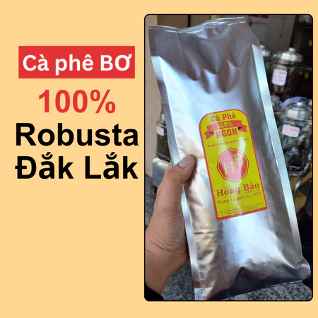 1 Kg Cà phê giá Sỉ, có Hóa Đơn - Robusta S18 Đắk Lắk có Bơ - Cà phê Hồng Bảo