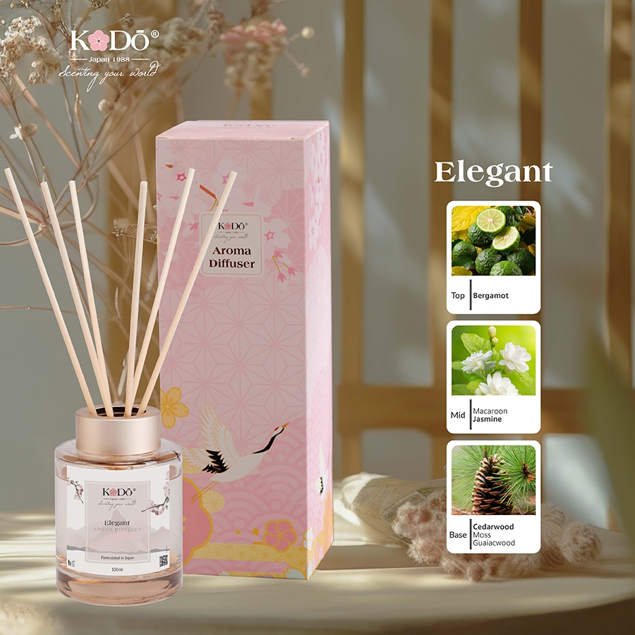 Ảnh Tinh Dầu Que Gỗ Khuếch Tán Hương Nước Hoa KODO Classic Kèm 6 Que Dùng Thơm Phòng, Spa, Khách Sạn, Toilet Chai 120ml 3