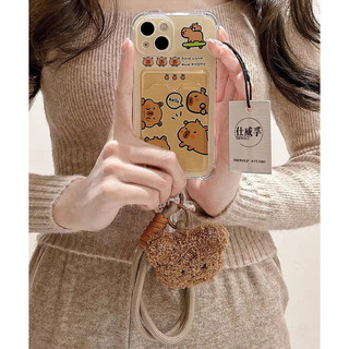 Ốp lưng iphone trong túi đựng thẻ ảnh Capybara cute 7/7plus/8/8plus/xs/11/12/13/14/15/pro/max/plus/promax - xx2178