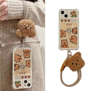Ốp lưng iphone trong túi đựng thẻ ảnh Capybara cute 7/7plus/8/8plus/xs/11/12/13/14/15/pro/max/plus/promax - xx2178