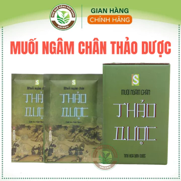 Muối ngâm chân THẢO DƯỢC hộp giấy 10 gói 50g, muối ngâm chân htx sinh dược, ngủ ngon, giảm tê bì