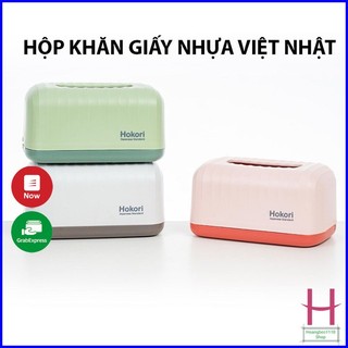 Hộp khăn giấy nhựa Việt Nhật Hokori 2705,hộp đựng khăn giấy, giấy ăn có nắp cao cấp { H }
