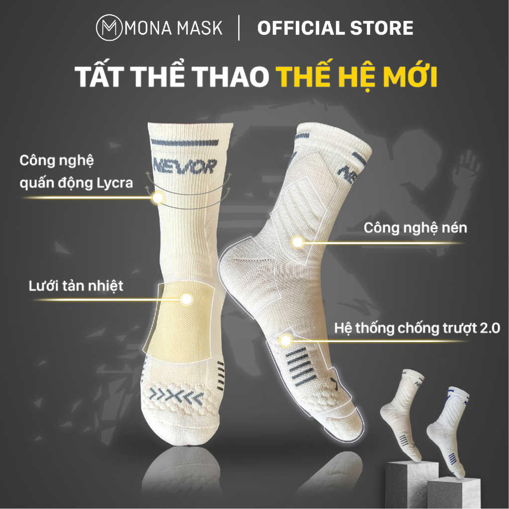 Tất Thể Thao Công Nghệ NEVOR TCN03 Chống Trượt Ngăn Chấn Thương Thoáng ...
