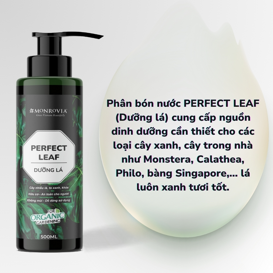 Ảnh Phân bón DƯỠNG LÁ MONROVIA hữu cơ giúp lá xanh mướt, tươi tốt dành cho cây cảnh, dung tích 500ml 1