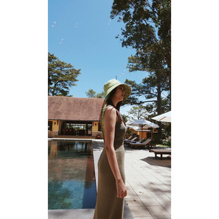 Mũ Nón Vành Rộng Bucket Gấp Gọn Sọc Tartan _ Taffy Candy Hat KoiKooi