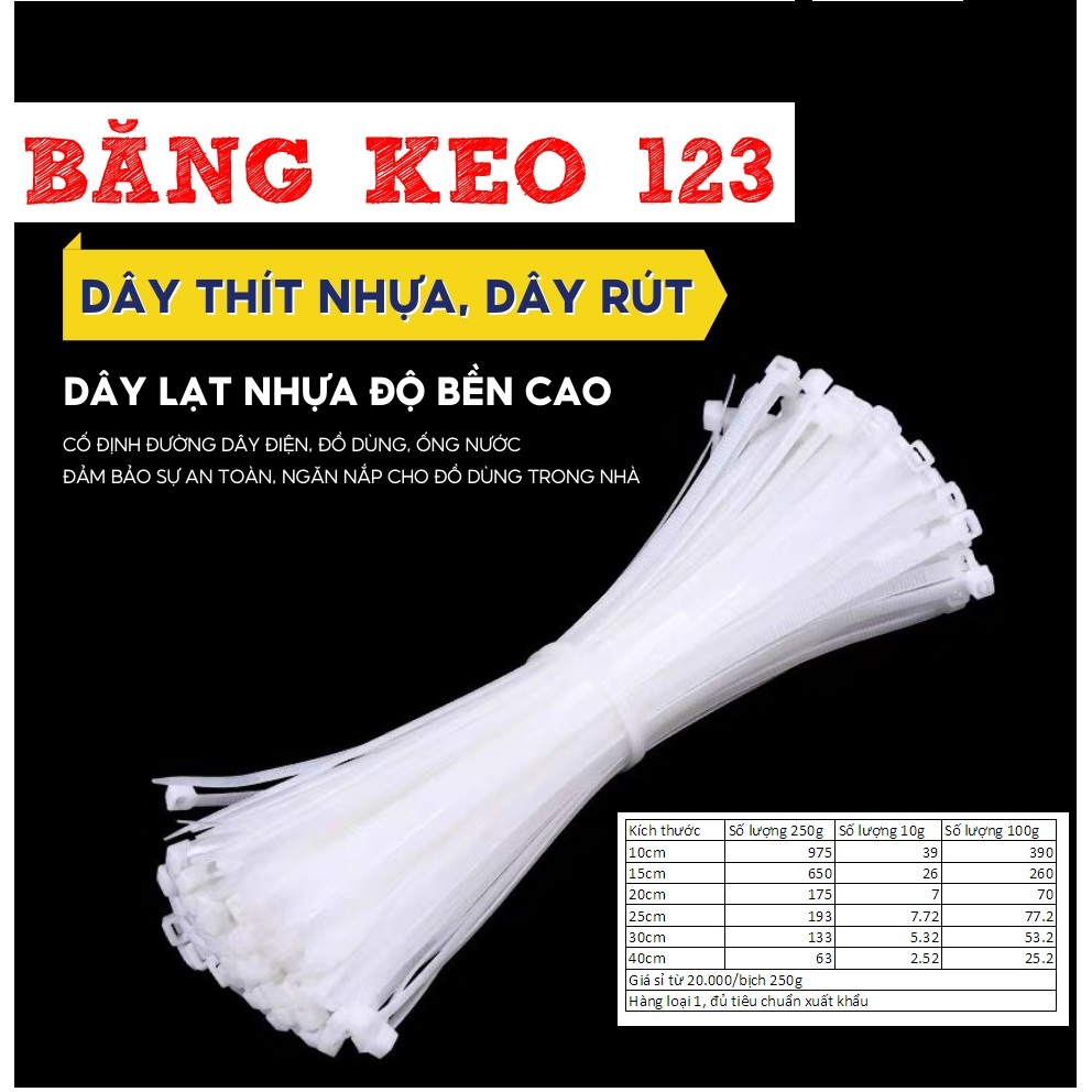 [Rẻ] Dây rút hàng chất lượng cao giá sỉ 10g - 60g NYLON CABLE TIE ...
