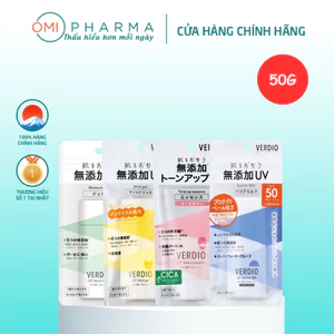 Tinh Chất Chống Nắng Nâng Tone Sáng Hồng Dành Cho Da Nhạy Cảm Omi Verdio SPF50+/PA++++ Nhật Bản (50g/Tuýp)