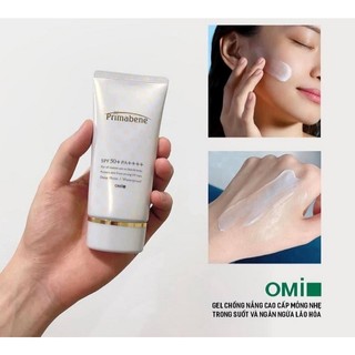 Tinh Chất Chống Nắng Dưỡng Ẩm Và Chống Lão Hóa Omi Primabene SPF50+ PA++++ Nhật Bản (Lọ 70G)