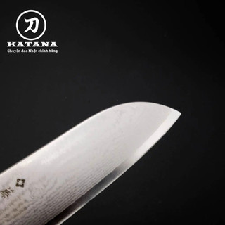 Dao thái đa năng Tojiro Flash 63 lớp Damascus VG10 Santoku FF-SA180 (180mm) - Dao bếp Nhật cao cấp