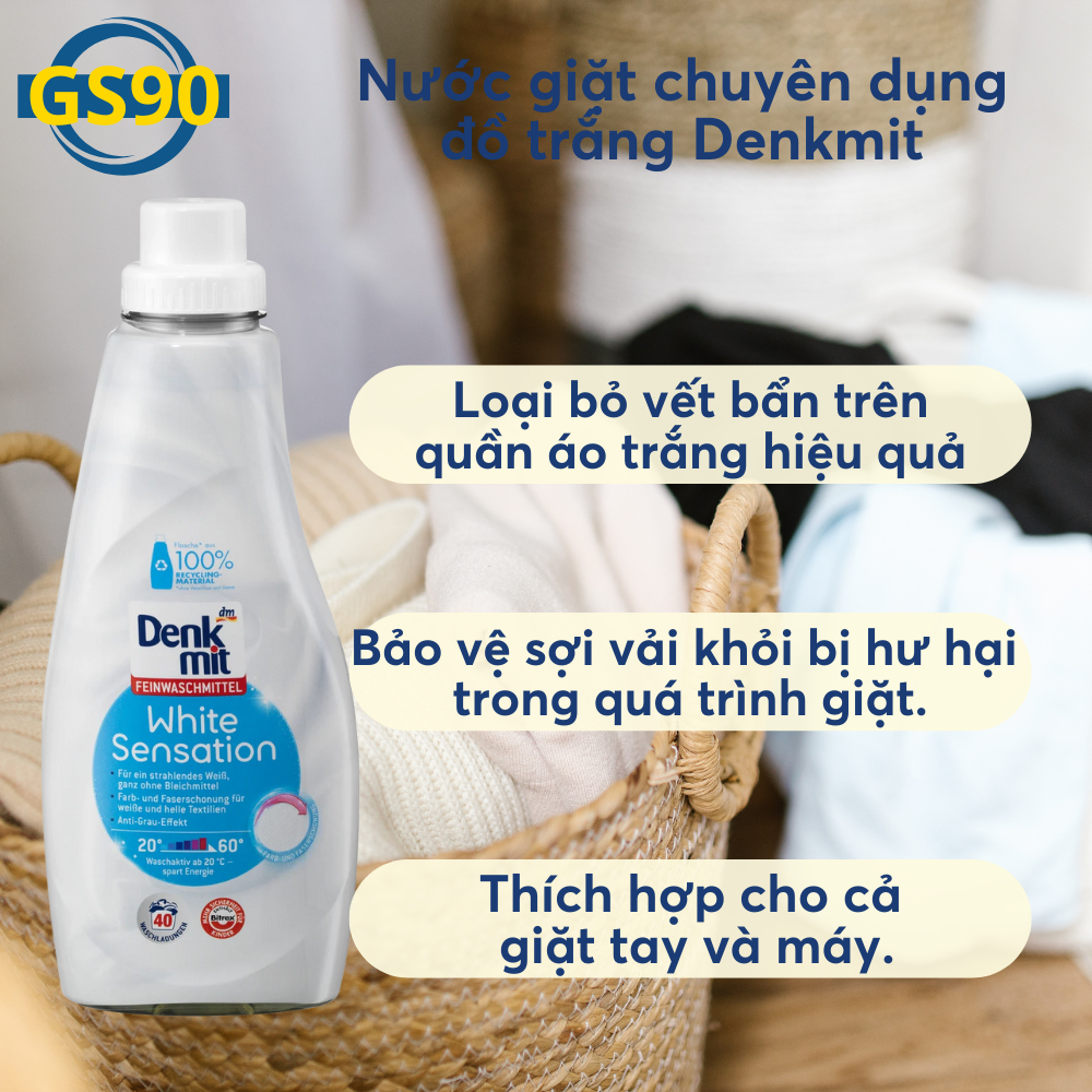 Nước Giặt Chuyên Dụng Cho Quần Áo Trắng, Đồ Tối Màu Passion Gold 1L- Chính Hãng Đức
