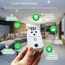 Ổ Cắm Wifi Thông Minh Hunonic, Ổ Cắm Hẹn Giờ, Điều Khiển Từ Xa Qua Điện Thoại
