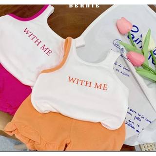 combo 5 bộ cton phối trắng quần dua màu cho bé gái