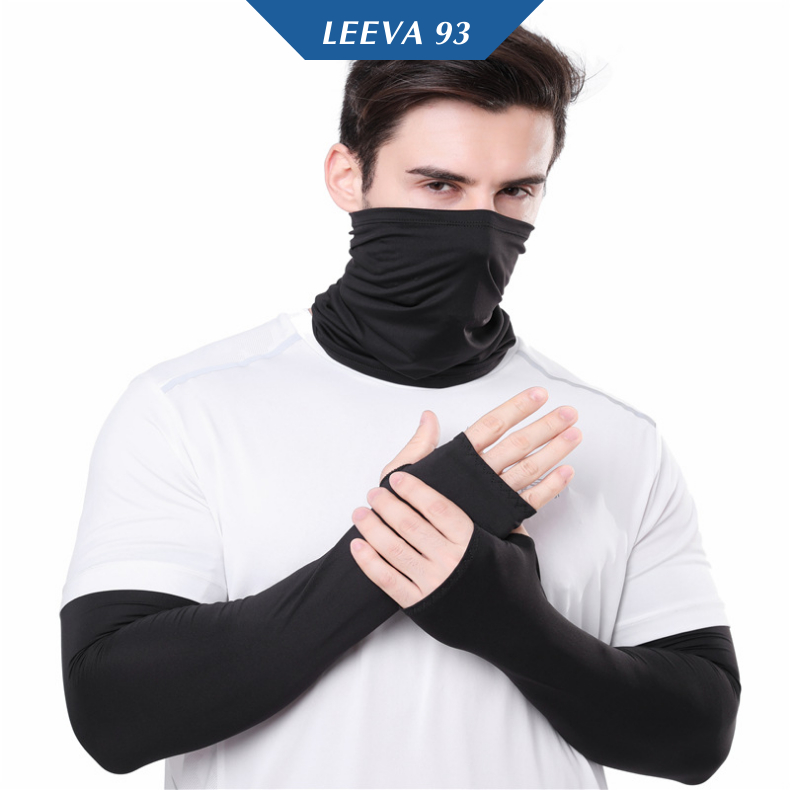 Combo khăn ống đa năng và găng tay chống nắng chất cotton lạnh thoáng mát chống tia UV PK29
