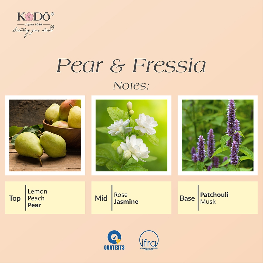 Ảnh Tinh Dầu Nước Hoa KODO Pear & Fressia Hương Hoa Lê Làm Thơm Phòng, Không Gian, Quần Áo - Classic - Chai 10/50/100ml 2
