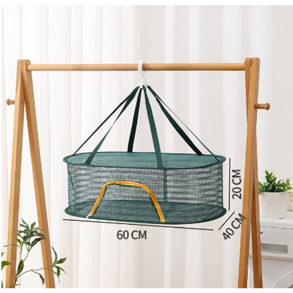 Lồng phơi thực phẩm màu xanh, phơi cá tiện lợi, chống ruồi muỗi, côn trùng