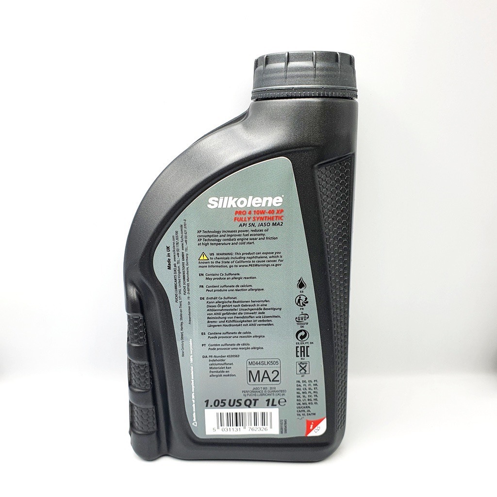 Nhớt Xe Máy Fuchs Silkolene 10W40 Pro 4XP Dành Cho Xe Số, Côn Tay Tặng Súc Động Cơ Và Phụ Gia Nhớt Mới