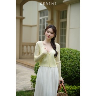 Áo khoác cardigan MALY mùa hè sợi cotton dệt kim cao cấp thoáng mát by Serene