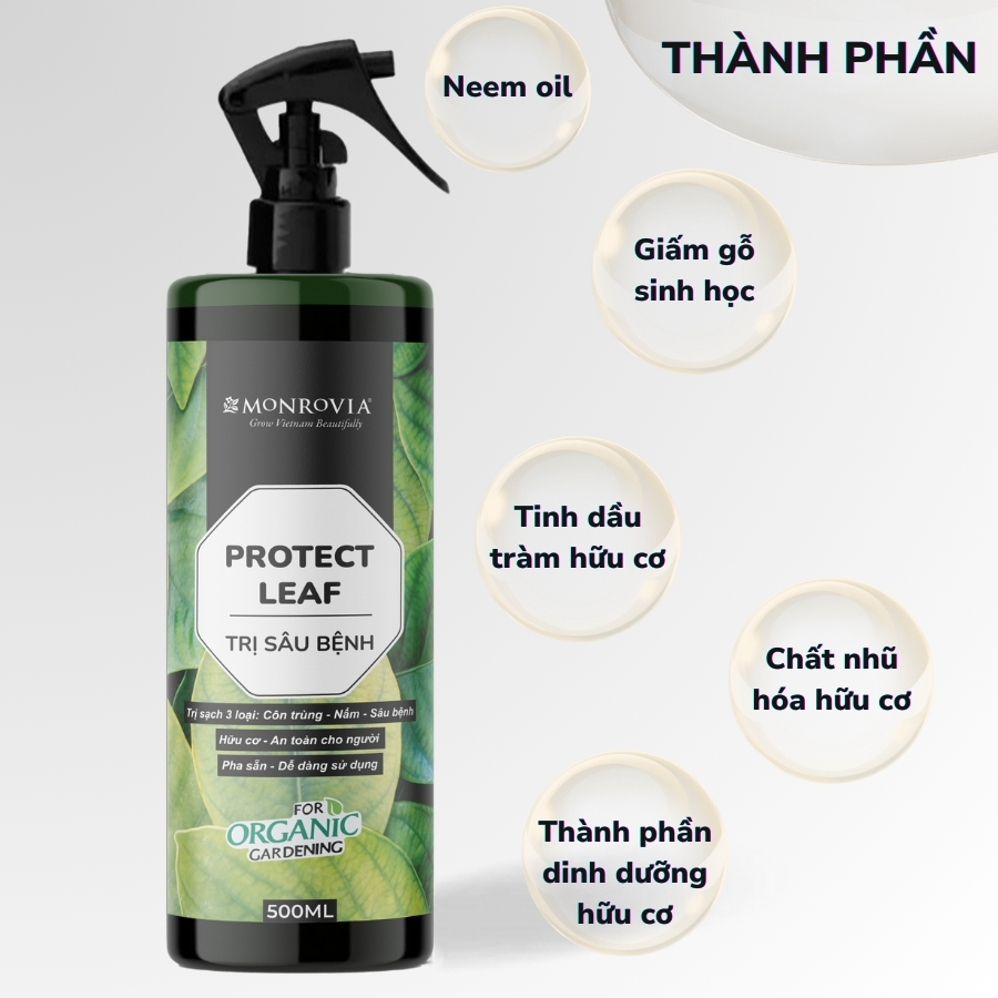 Ảnh Phân bón TRỊ SÂU BỆNH MONROVIA hữu cơ giúp trị bọ trĩ, nhện, rệp cho cây cảnh, dung tích 500ml 3