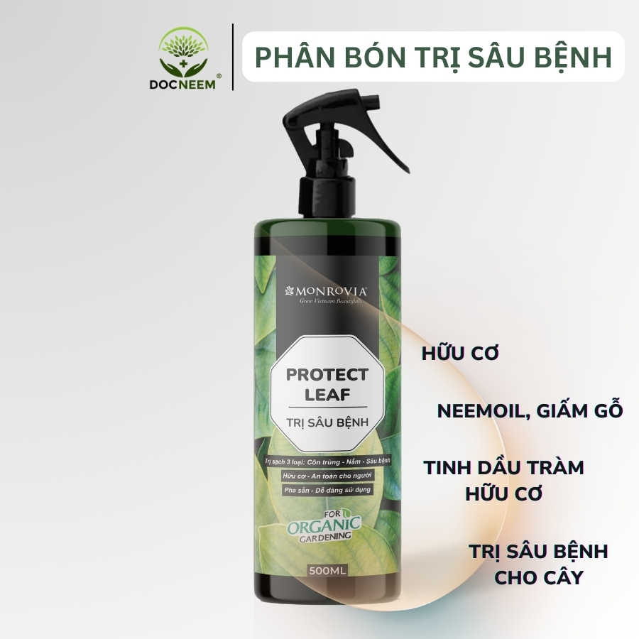 Ảnh Phân bón TRỊ SÂU BỆNH MONROVIA hữu cơ giúp trị bọ trĩ, nhện, rệp cho cây cảnh, dung tích 500ml 1