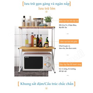 BMZAR Kệ Lò Vi Sóng  Đa Năng Hiện Đại, Decor Phòng Bếp, Chính Hãng