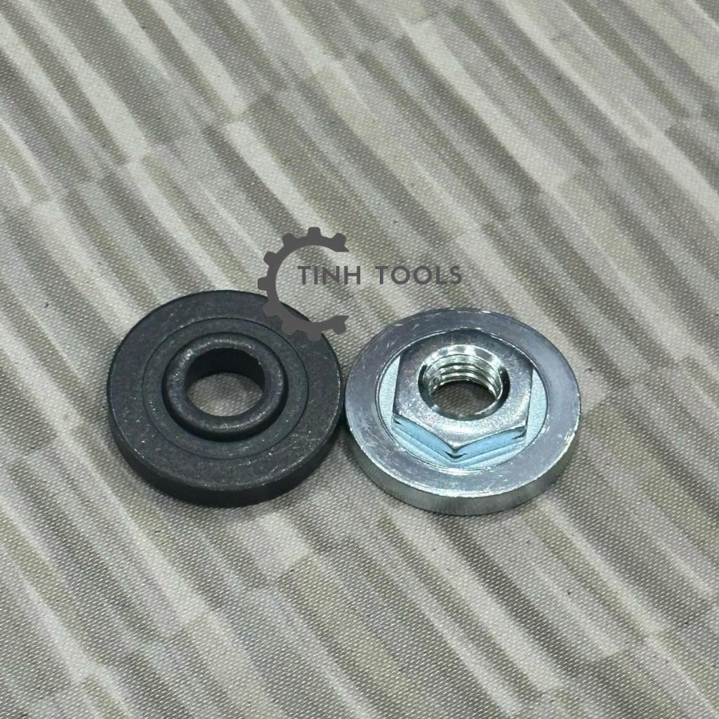 Bộ đai ốc hãm lưỡi máy mài cầm tay kiểu lục giác, Ốc đệm máy mài góc, bộ tán long đền siết đĩa của máy mài góc, máy cắt