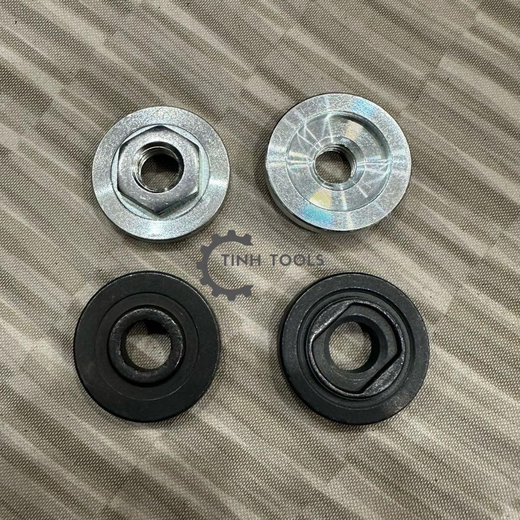 Bộ đai ốc hãm lưỡi máy mài cầm tay kiểu lục giác, Ốc đệm máy mài góc, bộ tán long đền siết đĩa của máy mài góc, máy cắt