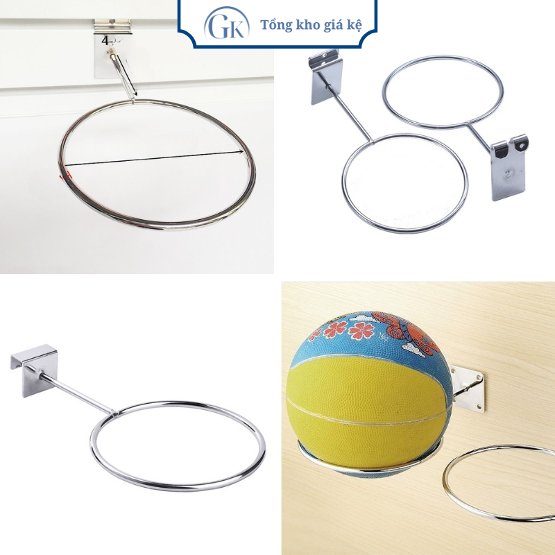 Móc Đỡ Bóng Đá, Bóng rổ, Bóng Chuyền Treo Mũ 30cm Phi 6 Ly Mạ Inox ...