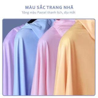 Áo mưa nửa trước trong suốt cho Mẹ và Bé, che phủ toàn thân, kèm kính chắn mưa PA01