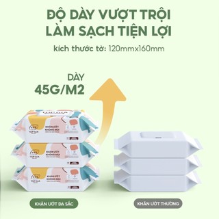Khăn ướt cao cấp Topgia  mềm mại, Khăn giấy ướt không mùi, an toàn cho mọi làn da