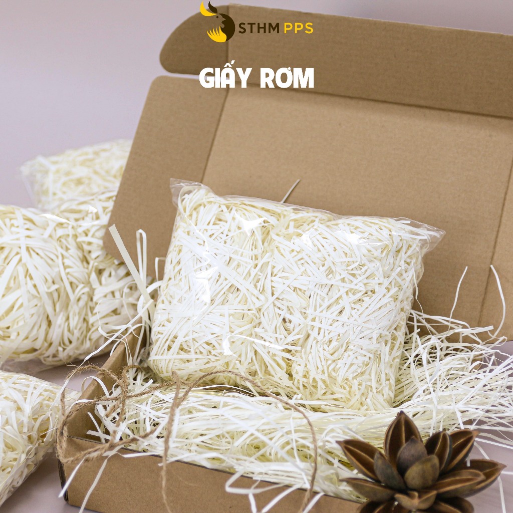 Giấy rơm đóng gói sản phẩm - 100g 500g 1kg giấy vụn lót hộp đóng gói ...
