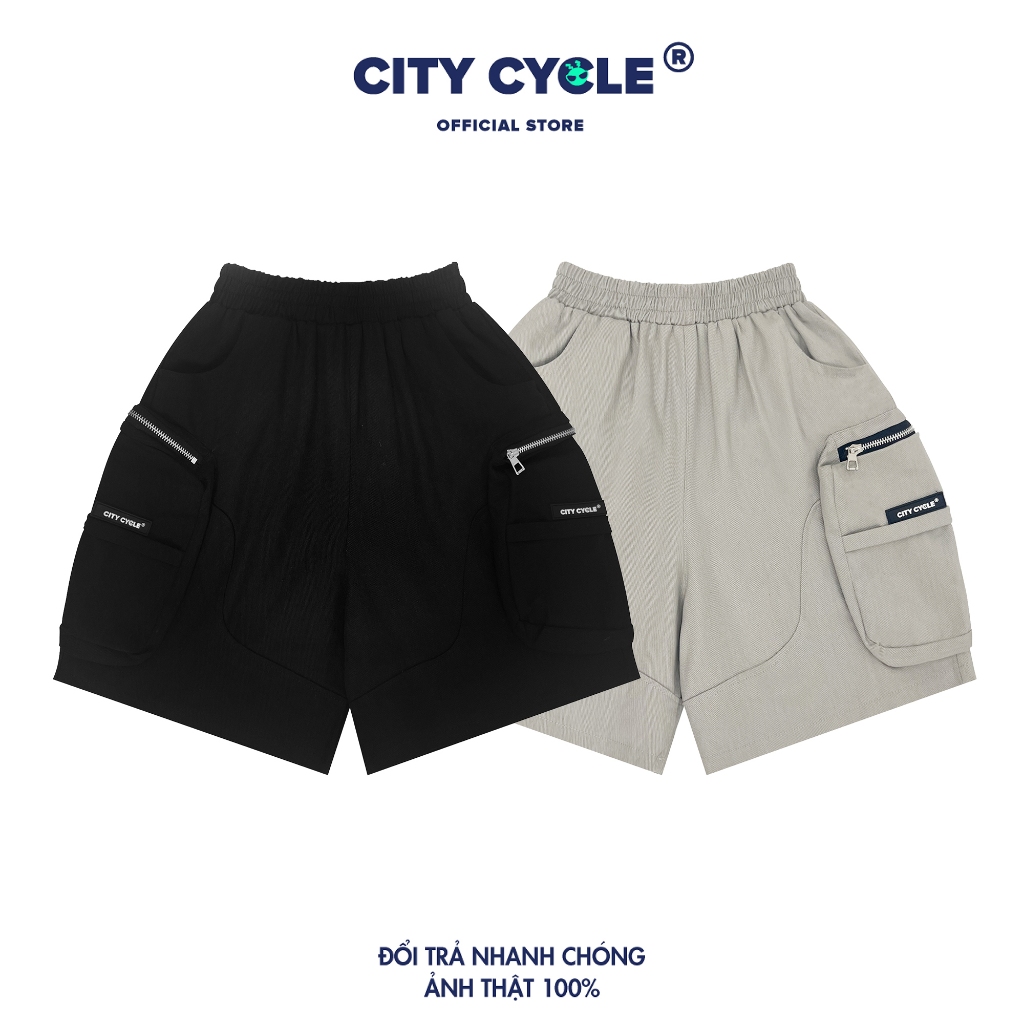 Quần Short Kaki Winding Local Brand Chính Hãng City Cycle vải kaki cao cấp cotton ống rộng unisex