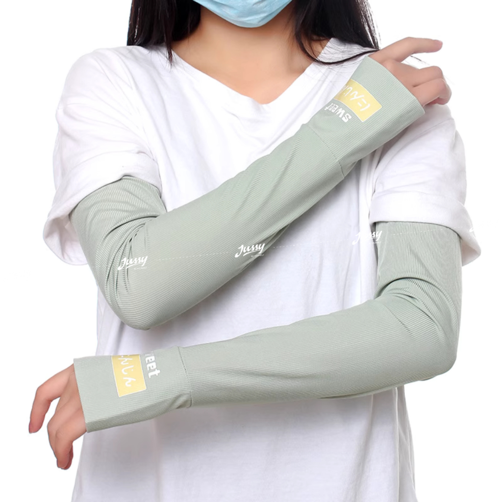 Găng Tay Thun Lạnh Chống Tia UV JG22 Jussy Official Ống Găng Tay Dài Chống Nắng Chất Thun Gân Co Dãn Nhiều Màu Đẹp