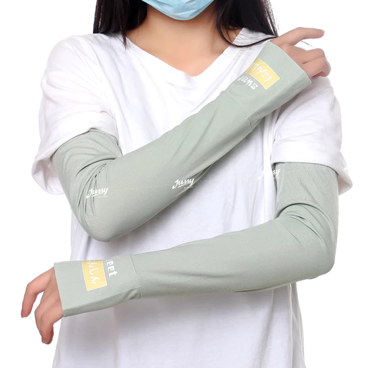 Găng Tay Thun Lạnh Chống Tia UV JG22 Jussy Official Ống Găng Tay Dài Chống Nắng Chất Thun Gân Co Dãn Nhiều Màu Đẹp