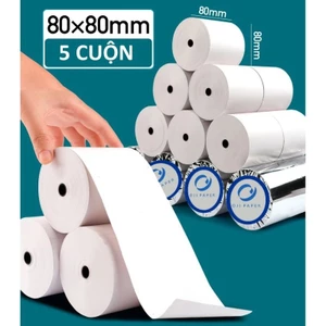 GIẤY IN BILL K80x80MM IN CHỐT ĐƠN GIẤY NHIỆT 80MM K80 80x80MM GIẤY IN HÓA ĐƠN K80*80 GIẤY NHIỆT K80x80 BỰ