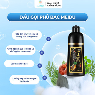 Dầu gội phủ bạc Meidu tinh chất thảo dược thiên nhiên, dầu gội đen tóc- nâu  tự nhiên chĩnh hãng