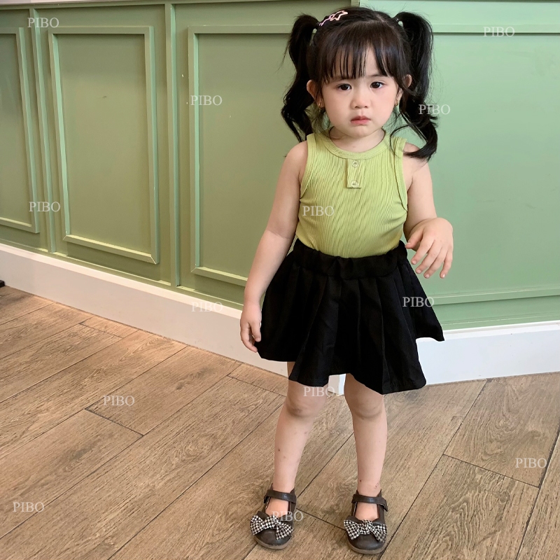 Ảnh Chân Váy Bé Gái Dập Ly Sành Điệu Cho Bé CVXL01 BabyBoo - PiBo 2