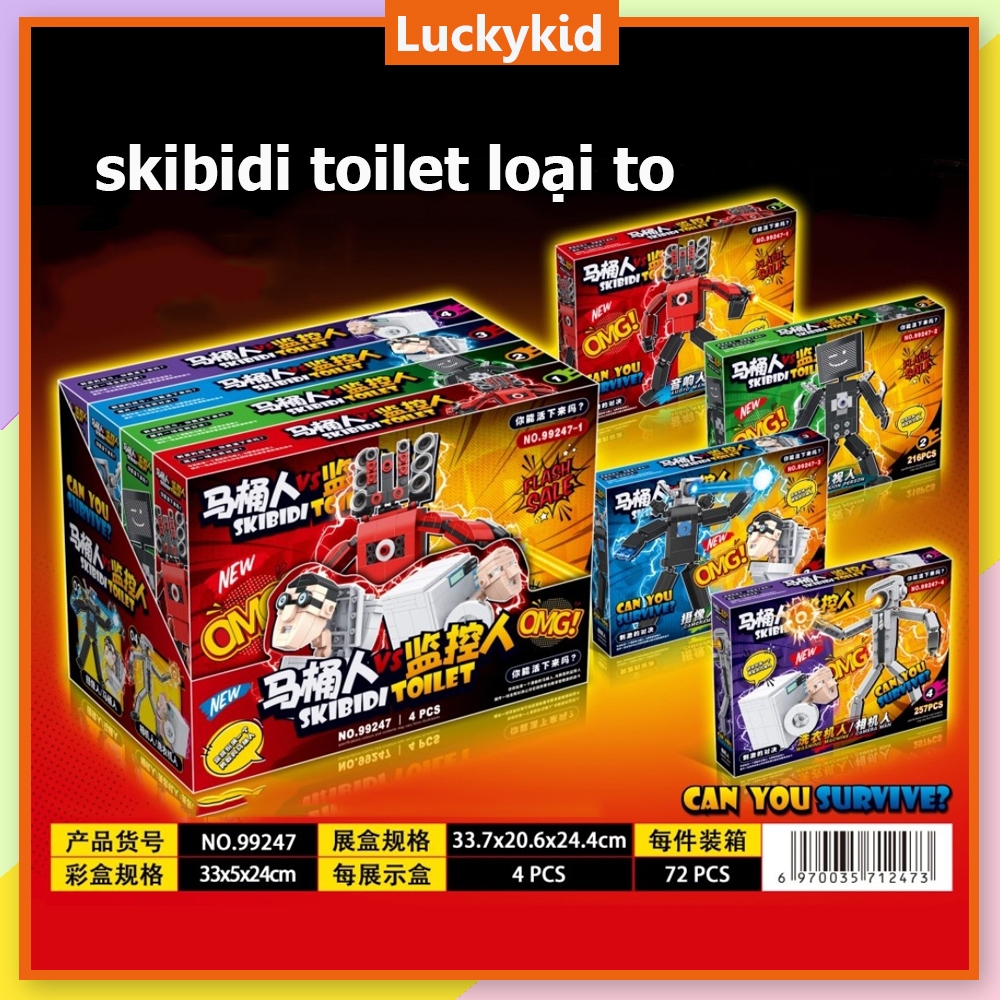 Lego skibidi toilet, đồ chơi lắp ráp hoạt hình skibidi toilet siêu ngầu ...